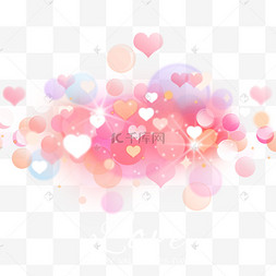 情人节浪漫粉红色的爱情泡沫