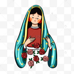 fiesta de la virgen guadalupe卡通圣母