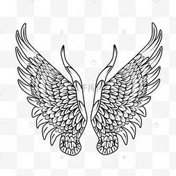 黑白天使翅膀