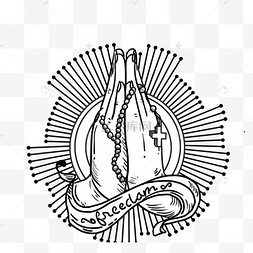 向上帝祈祷的手势