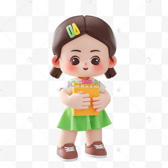 小学生头像卡通3d素材库_3d图片大全_3d模型下载-千库网