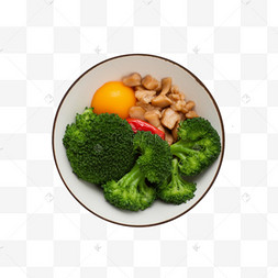 沙拉实物图片_美食食物沙拉绿色蔬菜免抠