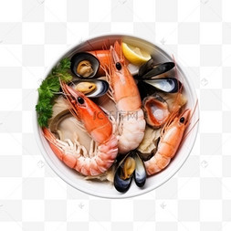 免抠海鲜图片_美食免抠实拍食物照片海鲜拼盘