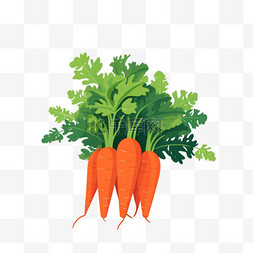 手绘卡通蔬菜胡萝卜