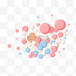 漂浮的球图片_卡通彩色点点漂浮背景