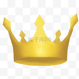 金黄色的王冠插画