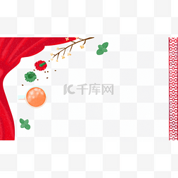 中国风红色主题海报边框