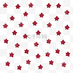 红色系装饰图片_圣诞节红色系漂浮星星装饰图案卡