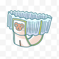 婴儿纸尿裤纸尿裤图片_卡通婴儿纸尿裤插画