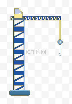 蓝色起重机