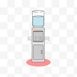 白色柜子图片_矢量手绘立式饮水机