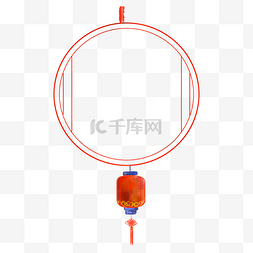 新年圆形灯笼图片_新年圆形灯笼边框