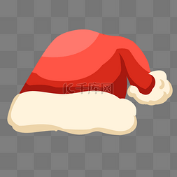 红色的圣诞帽手绘插画