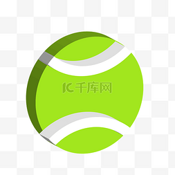 25d小图标图片_绿色运动网球2.5D兴趣爱好图标