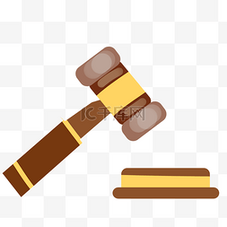 法槌法律书籍图片_一只深棕色的木锤子