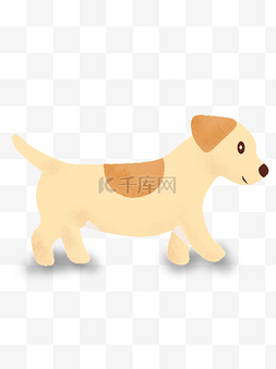 黄色斑点狗图片_可爱浅色小狗装饰元素