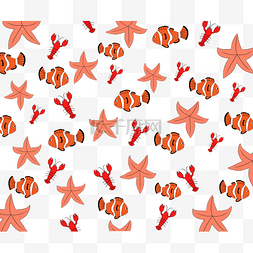 海洋生物海星底纹