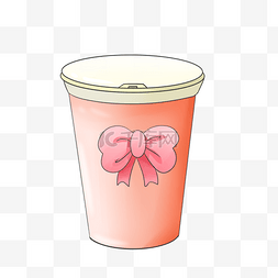 卡通奶茶杯插画图片_女士用品的奶茶杯