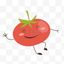 可爱的西红柿番茄小人