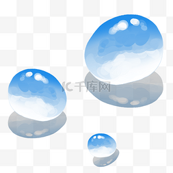 蓝色透明水珠图片_水滴水珠水花