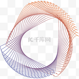 波纹动感图片_唯美彩色线条图案元素