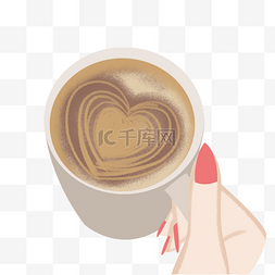 咖啡图案卡通图图片_卡通美味的咖啡免抠图