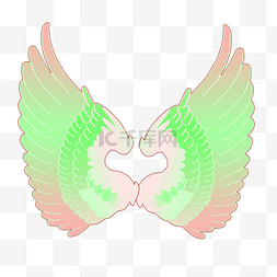 绿色炫彩翅膀