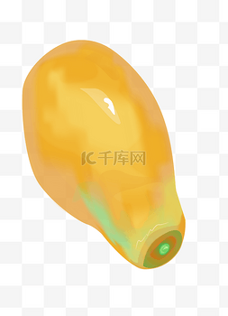 黄色的水果图片_夏日水果木瓜