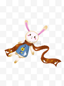 彩绘小兔子玩偶可商用元素
