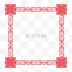 中国喜庆传统风图片_红色喜庆唯美边框元素