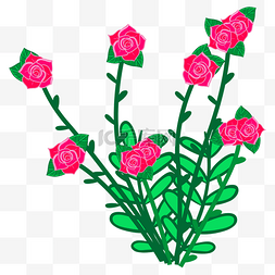 情人节矢量装饰玫瑰花元素