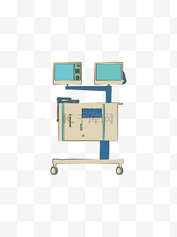 基础设施即服务图片_简约扁平医疗设施检测仪器矢量元