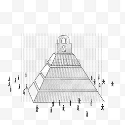 商务科技办公金字塔插画