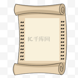 字画字画图片_中国风复古字画卷轴插画