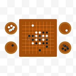 游戏场景图片_手绘围棋比赛场景元素矢量素材