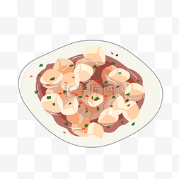 鱼丸logo图片_火锅食材鱼丸手绘插画