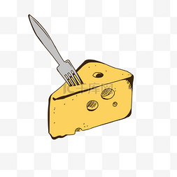 叉子奶酪食物