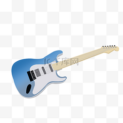 蓝色电吉他乐器