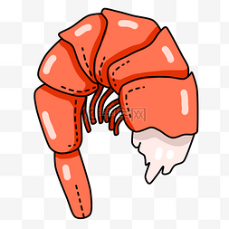 保护海洋生物图片_装饰红色虾尾河虾