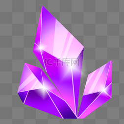 紫色不规则宝石插图