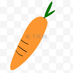 手绘可爱的萝卜免抠图