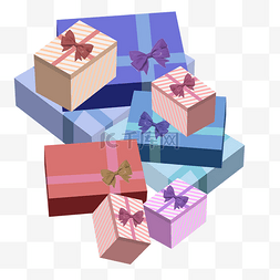 节日礼品礼物盒插画