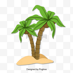 卡通泰国椰子树设计
