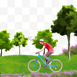  骑自行车男孩