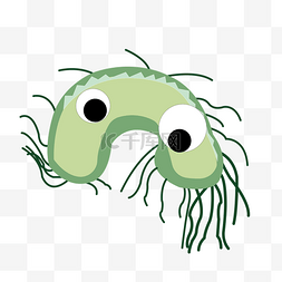 绿色U型细菌