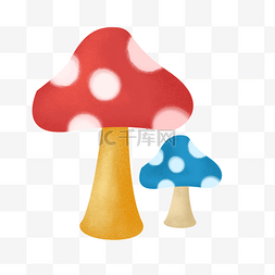 彩色花纹蘑菇