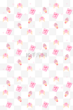 粉色冰淇淋图片_粉色冰淇淋爱情底纹