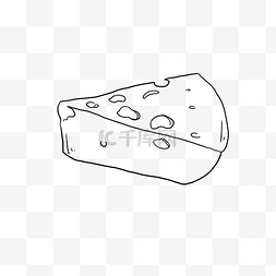 emoji奶酪图片_手绘黑色奶酪矢量图