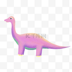 彩色小恐龙图片_紫色玩具恐龙插画