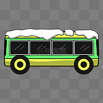 绿黄色的巴士